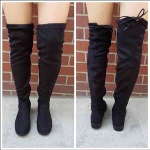 Black Thigh High Boots